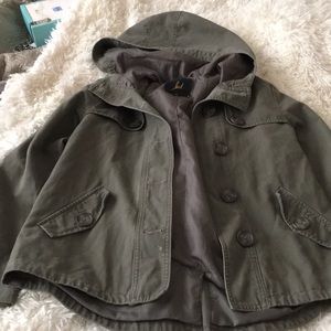 Jack Olive Green Hooded Utility Jacket